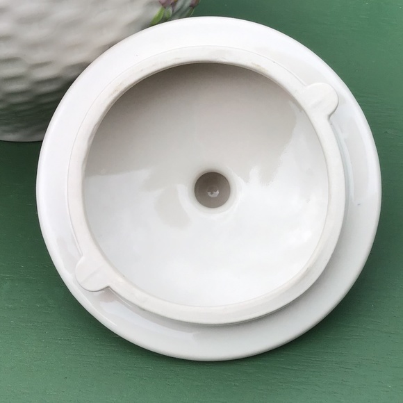 Vintage 1985 Teleflora Teapot Basketweave Flowers EUC - Picture 9 of 13